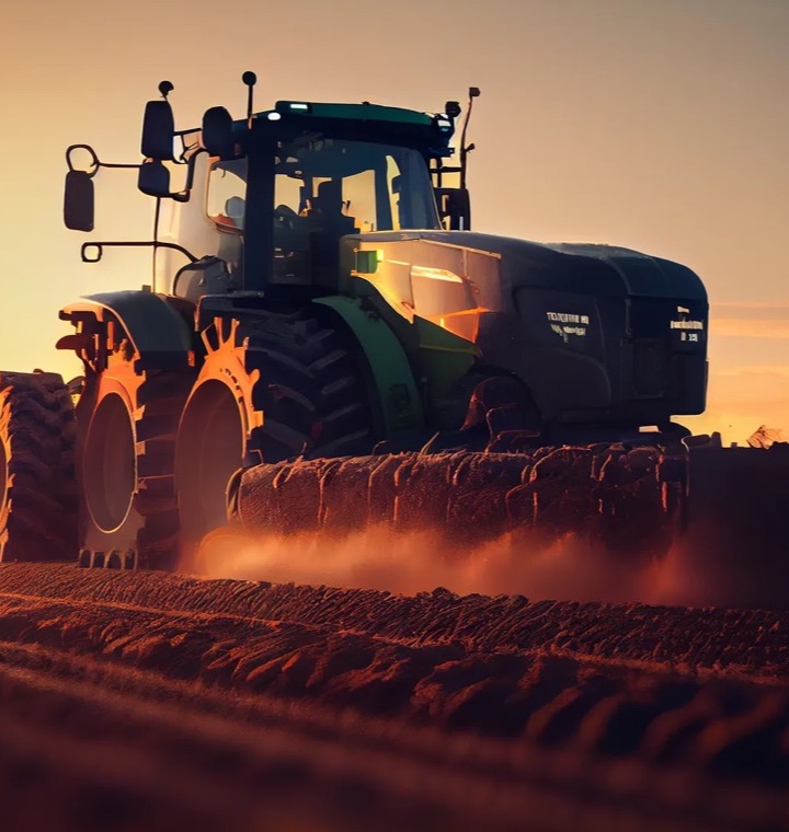 Máquinas agrícolas prontas para embarque