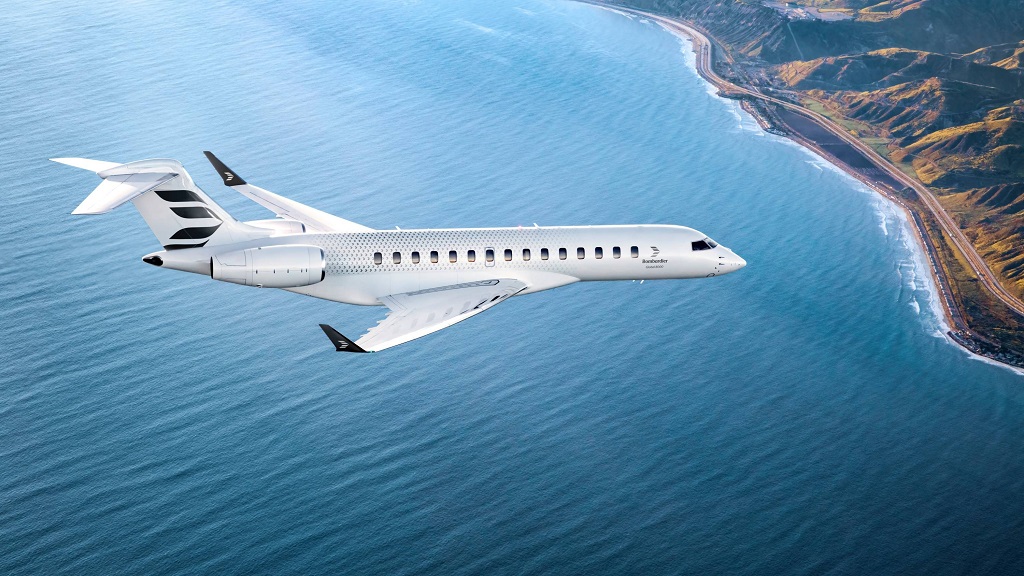 Bombardier Global 8000 em voo