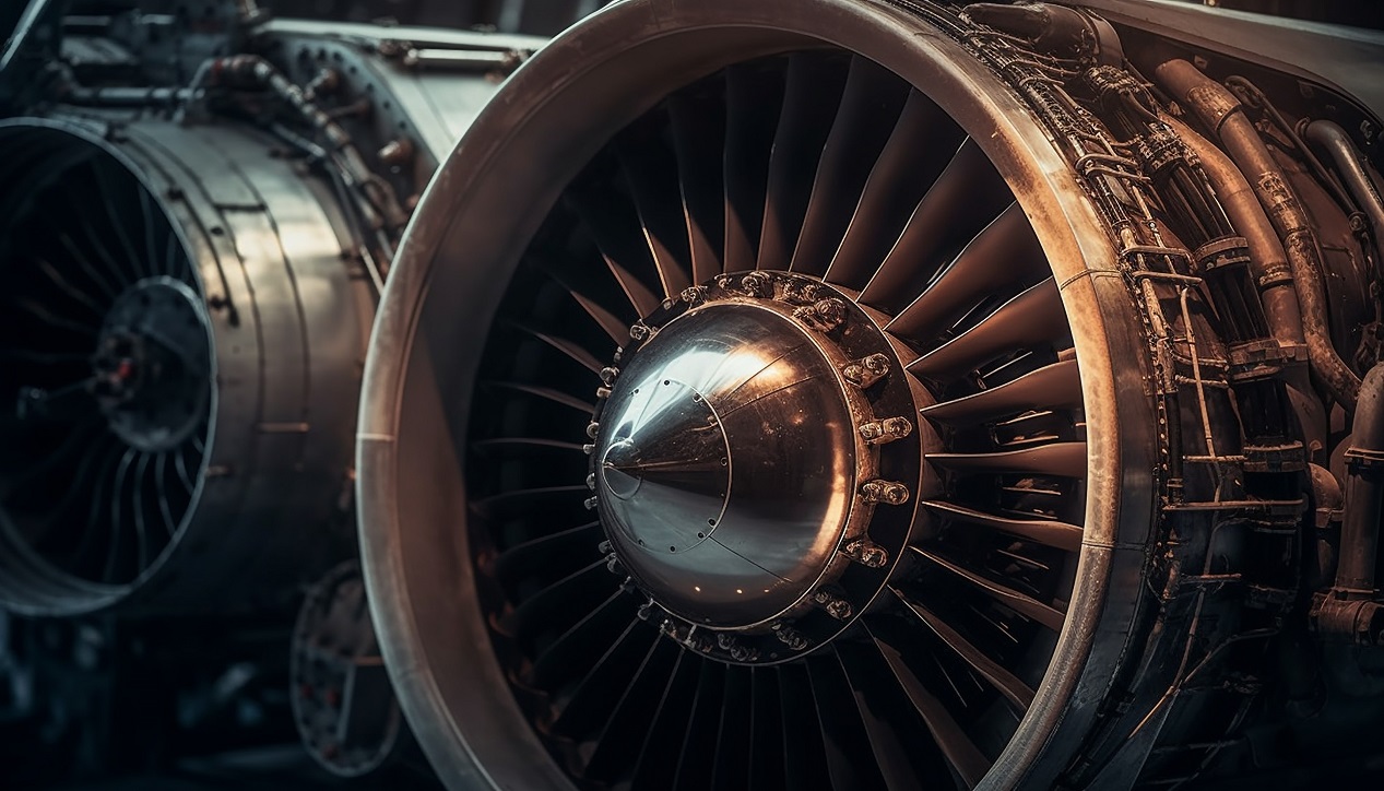 Peças aeronáuticas representando importação de componentes aeronáuticos